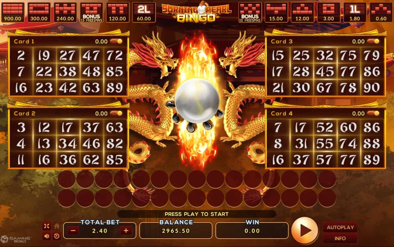 สล็อต XO Burning Pearl Bingo Game XOSlot