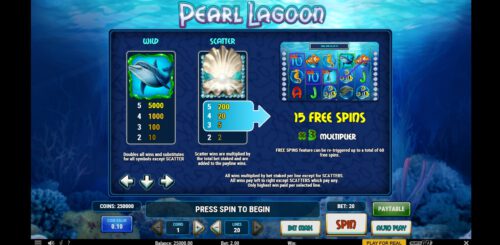 ข้อมูลต่างๆ จากเกม Pearl Lagoon
